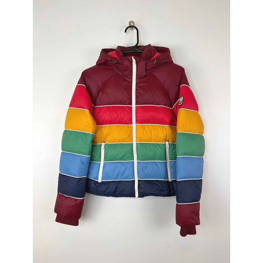 Marine Layer x Lost & Found Rainbow Après Down Puffer Jacket Small - Picture 2 of 9